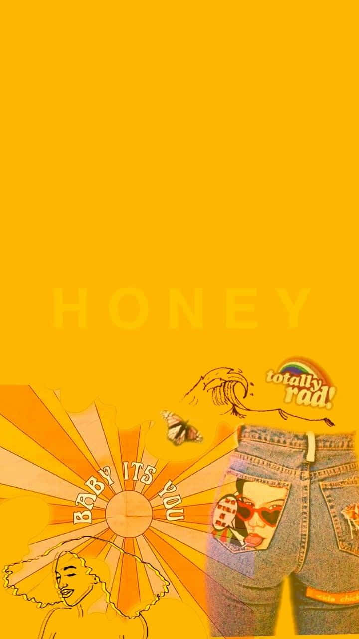 橙色美學背景