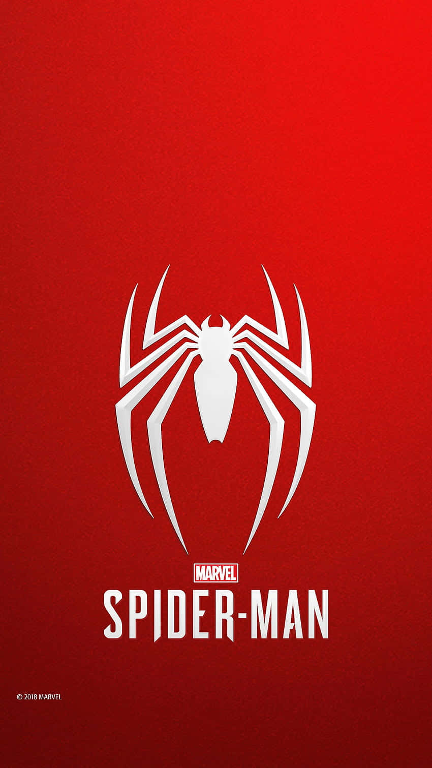 白色蜘蛛俠標誌在紅色背景上，帶有Marvel文字