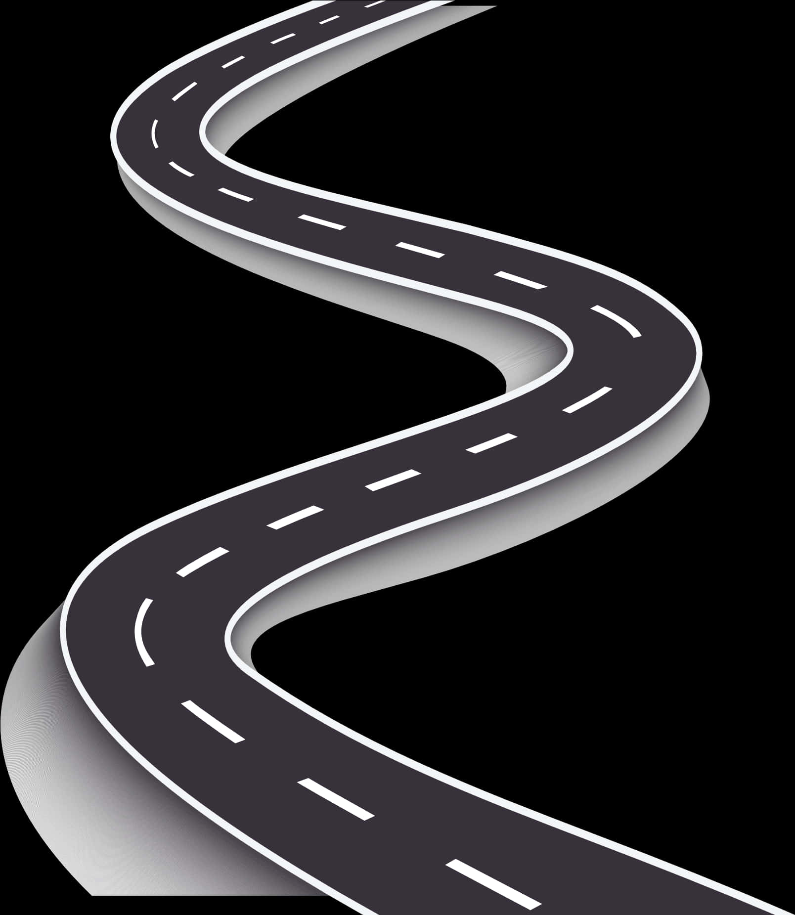 蜿蜒道路圖案 壁紙