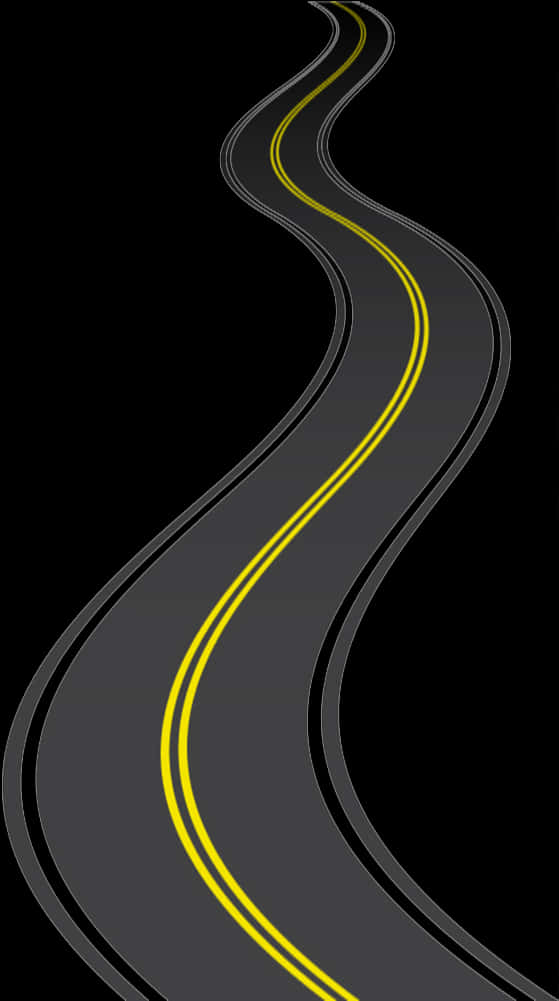 蜿蜒道路抽象圖形 壁紙