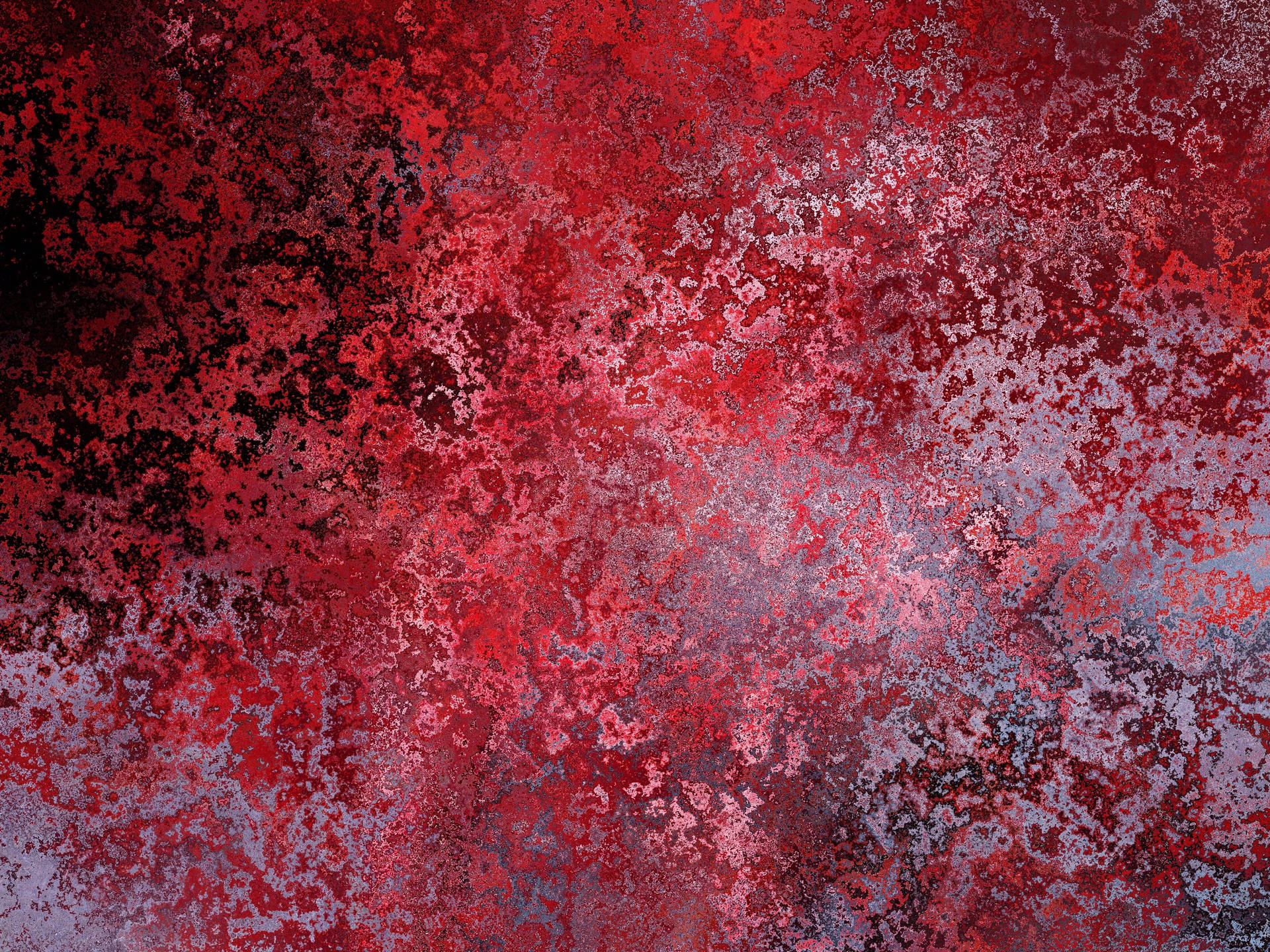 在深色背景上帶有紅色銀色油漆濺灑的抽象數位藝術作品