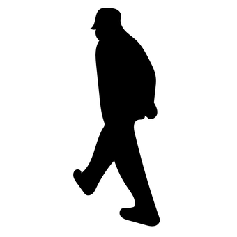行路人剪影 壁紙