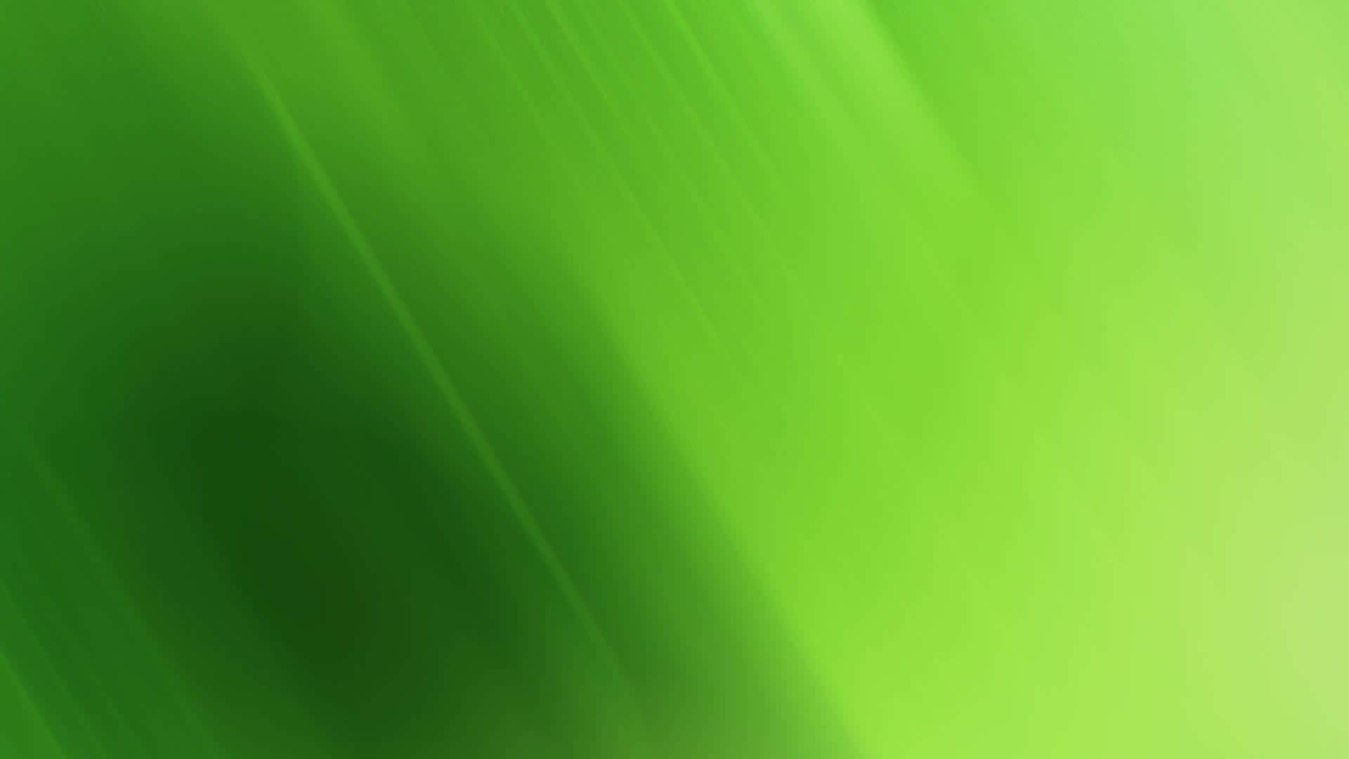 被自然光照射的生機勃勃綠色背景 壁紙 — 充滿活力的綠色漸變，帶有柔和的對角光線條紋，營造出平滑的抽象光芒。