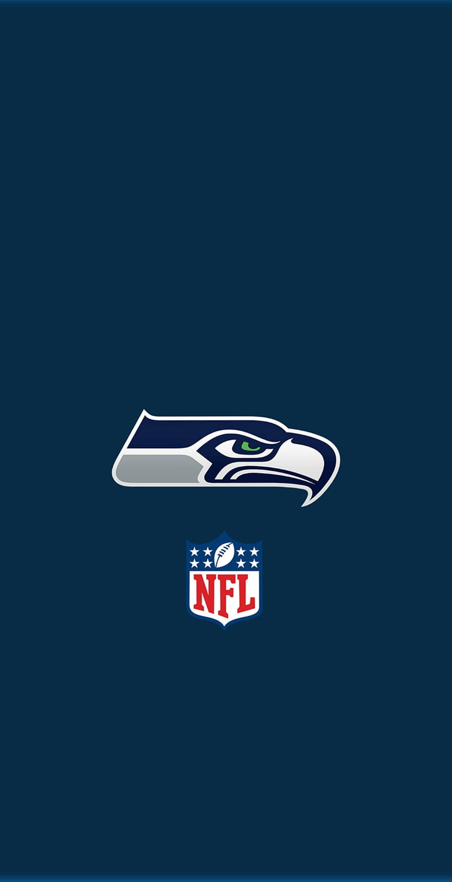 深青色背景上的西雅圖海鷹隊 NFL 標誌 — 海鷹隊 壁紙