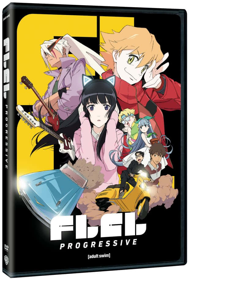 Frieren Progressive的動畫DVD封面，展示拿著結他和滑板車的角色。