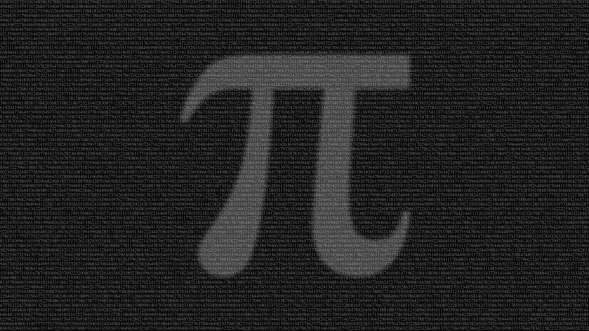 圓周率符號在重複數字背景下發光。