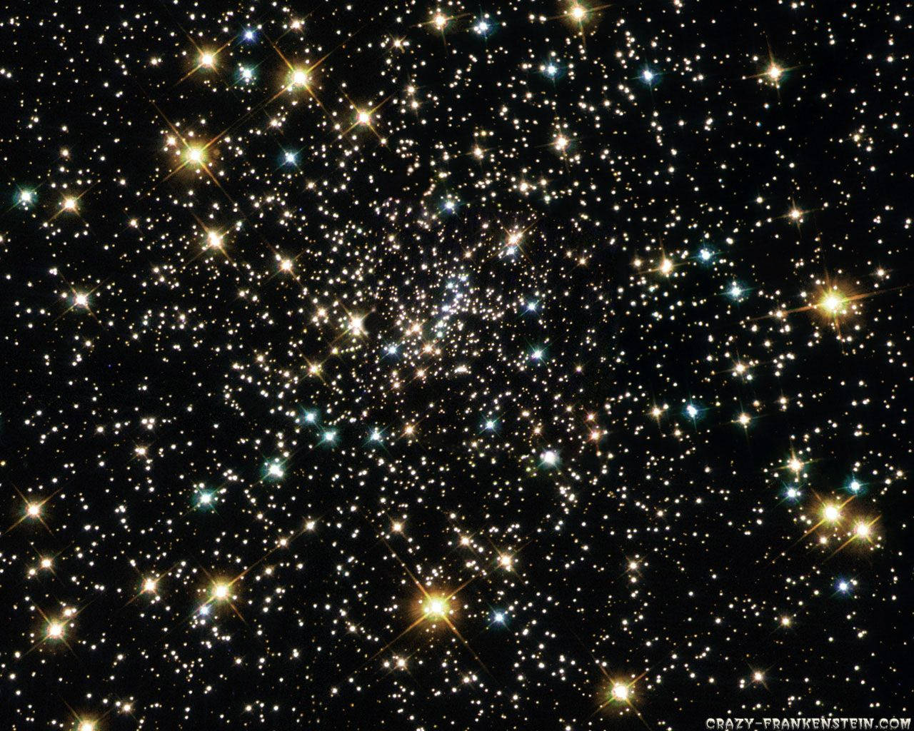在黑暗宇宙中發光的密集星團。