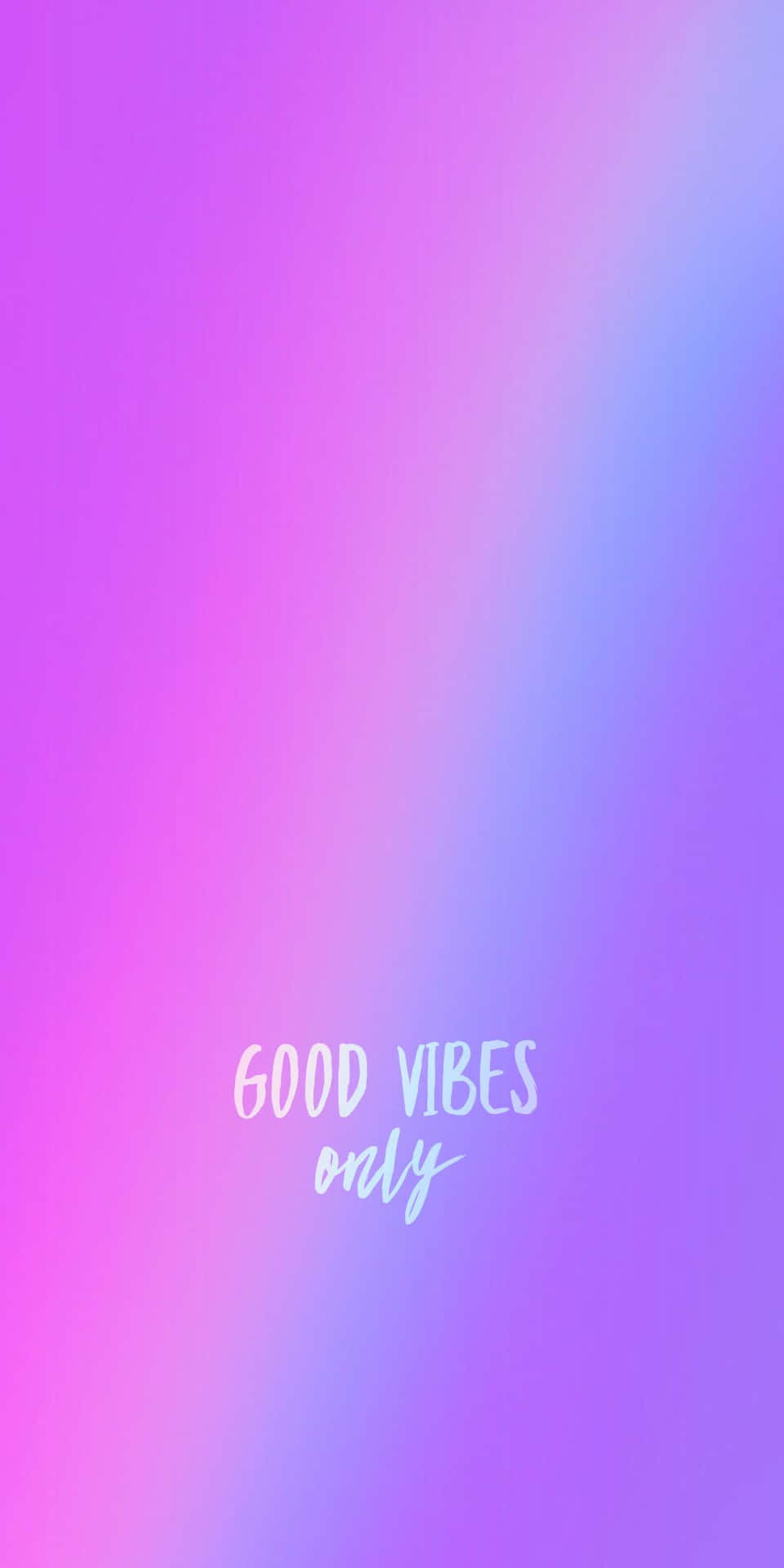 帶有 good vibes only 文字的漸變背景