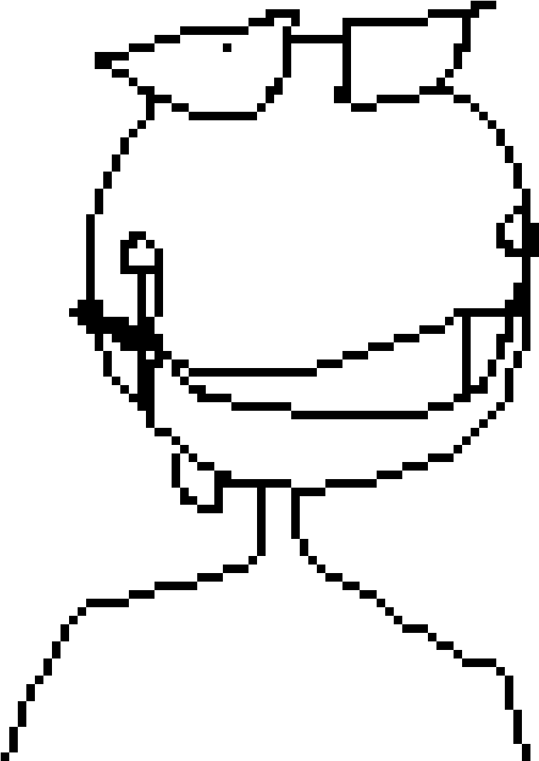 詭異微笑卡通角色 壁紙 — 純黑色背景，沒有可見的元素或細節。