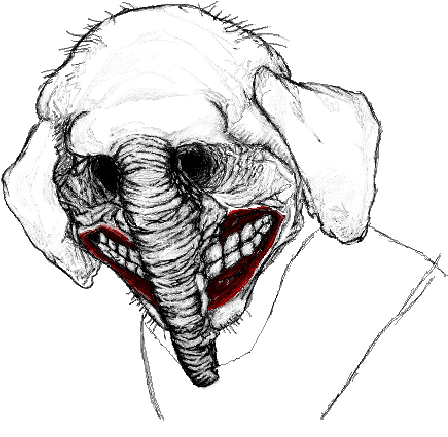 詭異骷髏插畫 壁紙