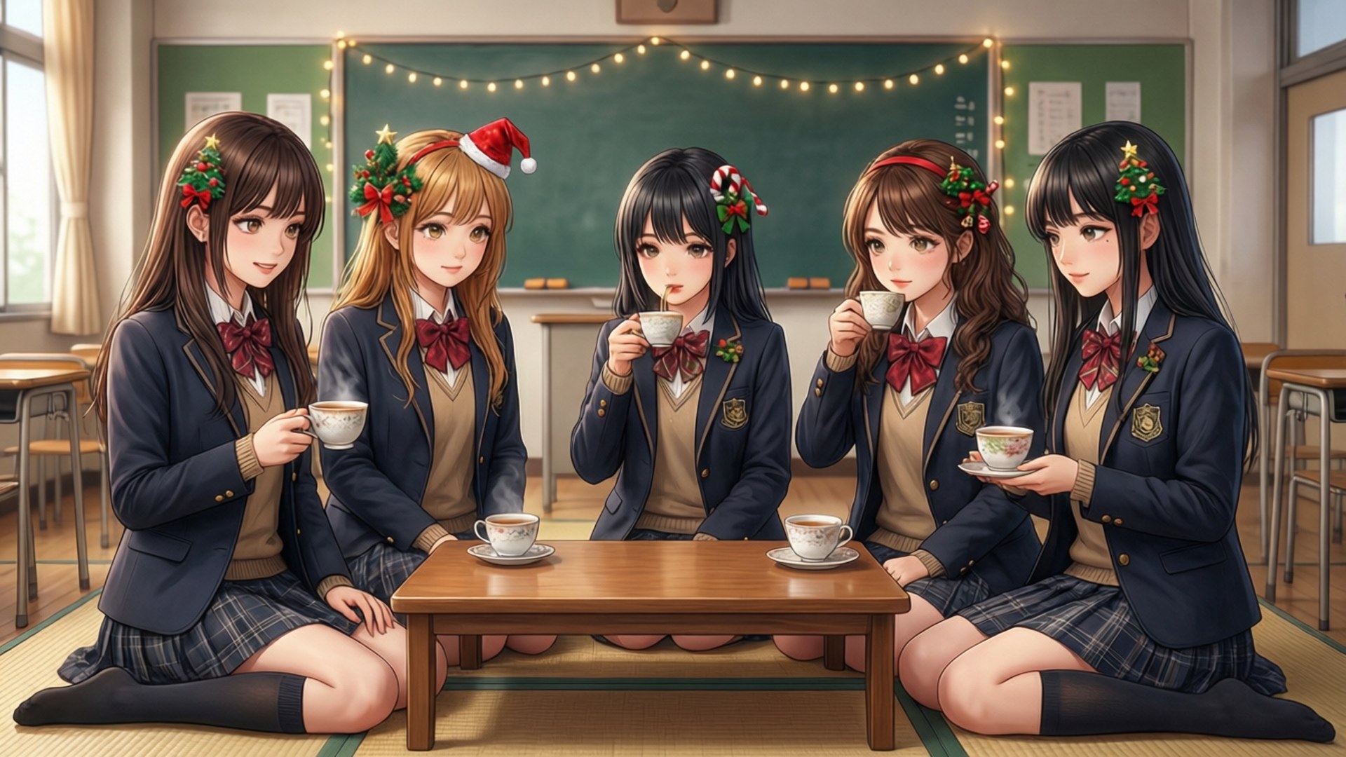 課室聖誕假期 壁紙