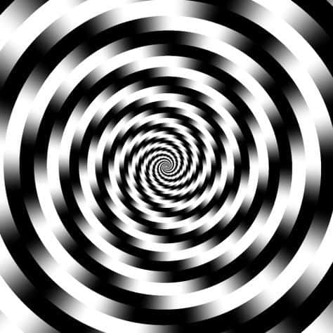 黑白催眠螺旋錯覺圖案