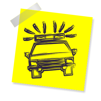 警車頂燈插圖 壁紙