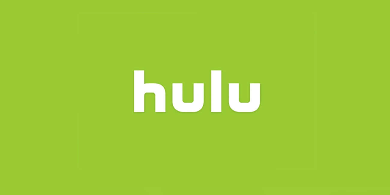 讓Hulu為您帶來最佳娛樂體驗 壁紙 — Hulu 標誌以粗體白色小寫字母居中在純青檸綠色背景上。