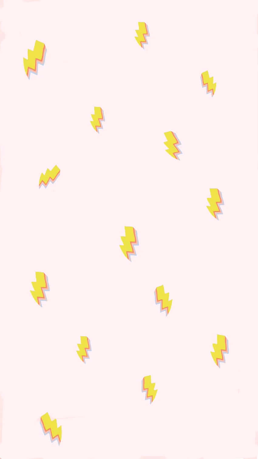 粉紅色背景上的黃色閃電圖案