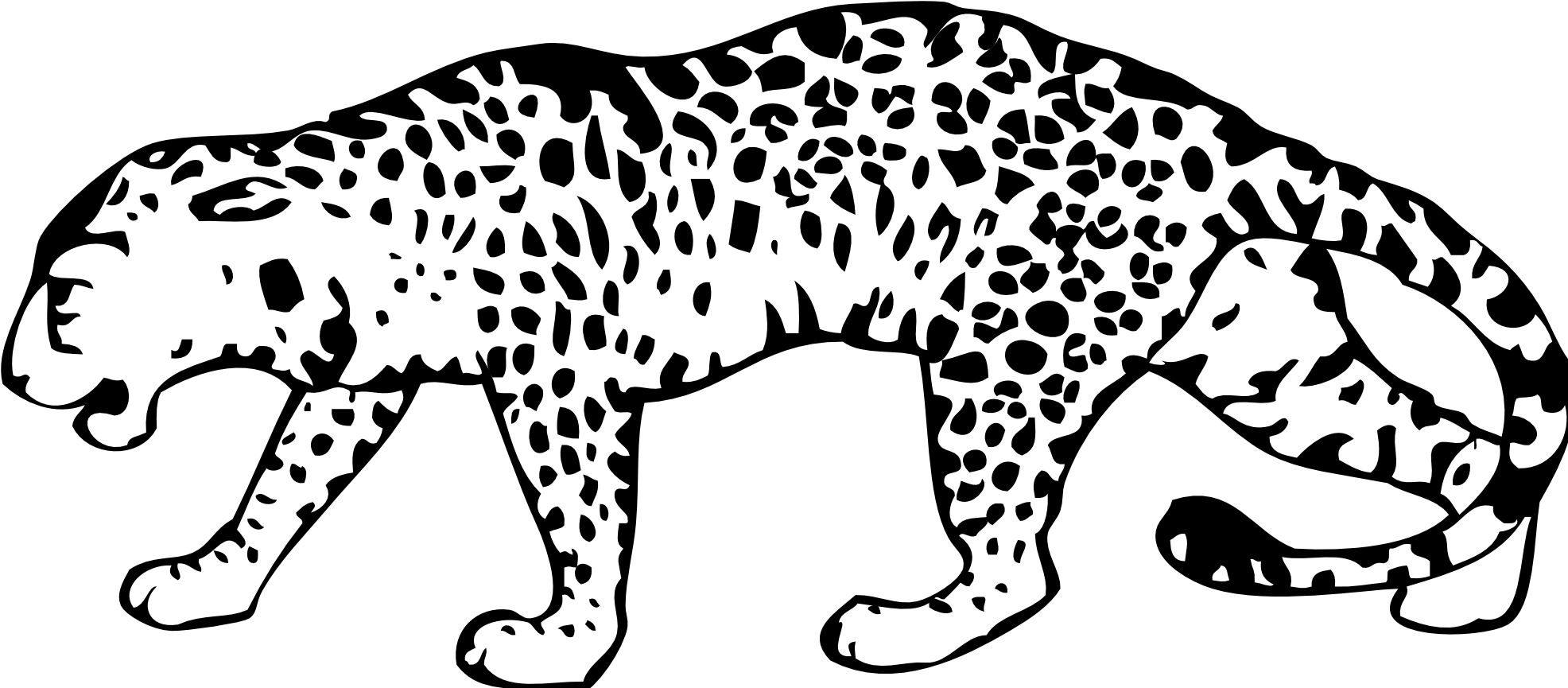 豹形剪影輪廓 壁紙