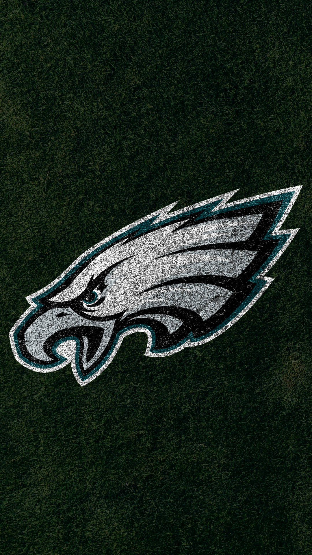 費城老鷹隊NFL標誌在紋理深綠色背景上。