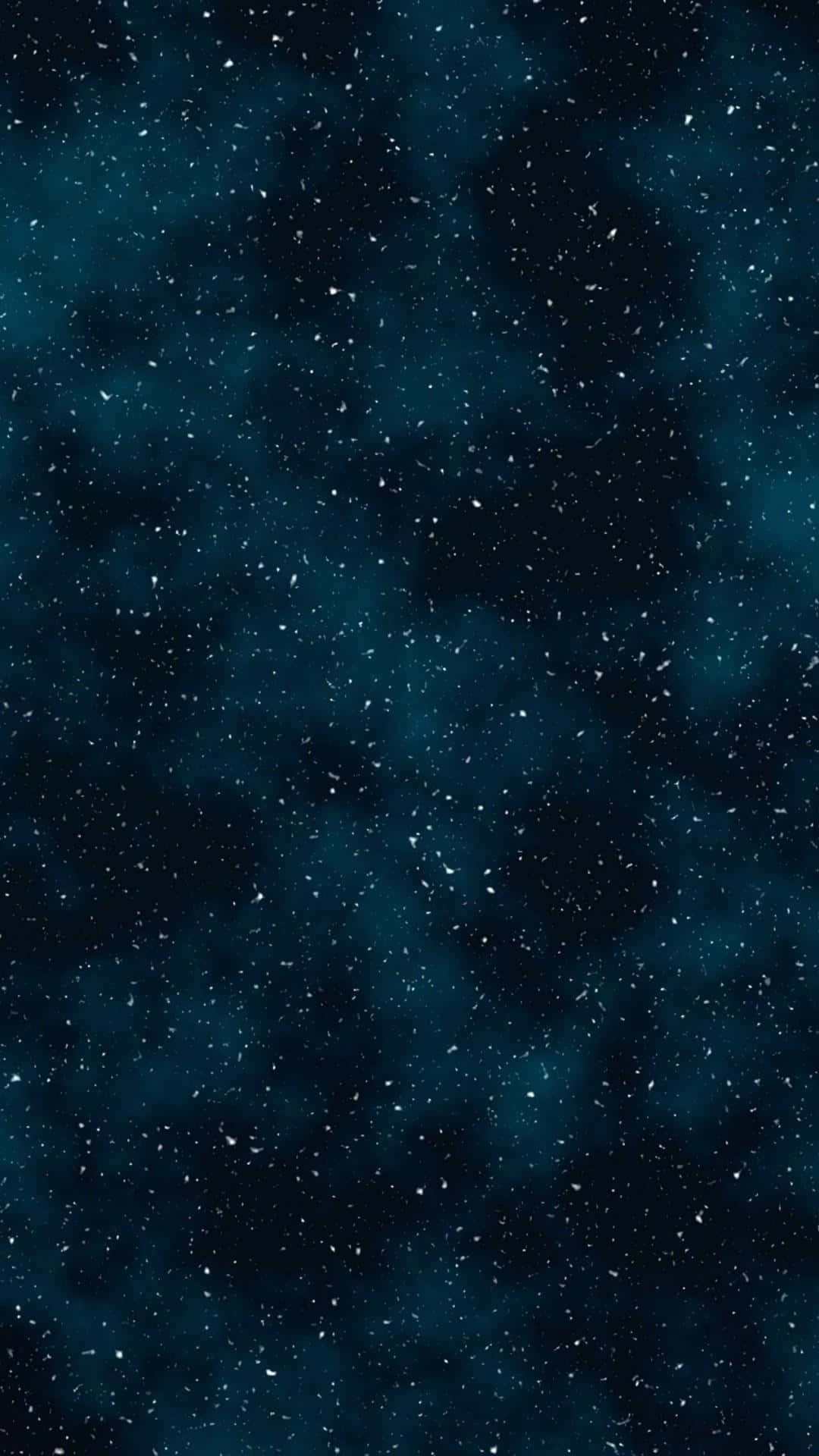 充滿星星和星雲的深邃青綠色空間。