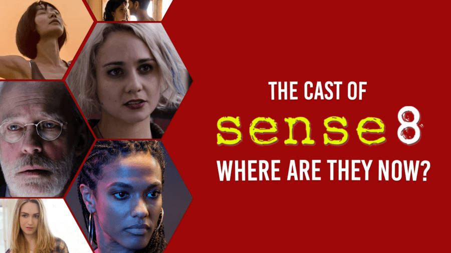 Sense8 演員肖像以六角形排列，文字詢問他們現在在哪裡。