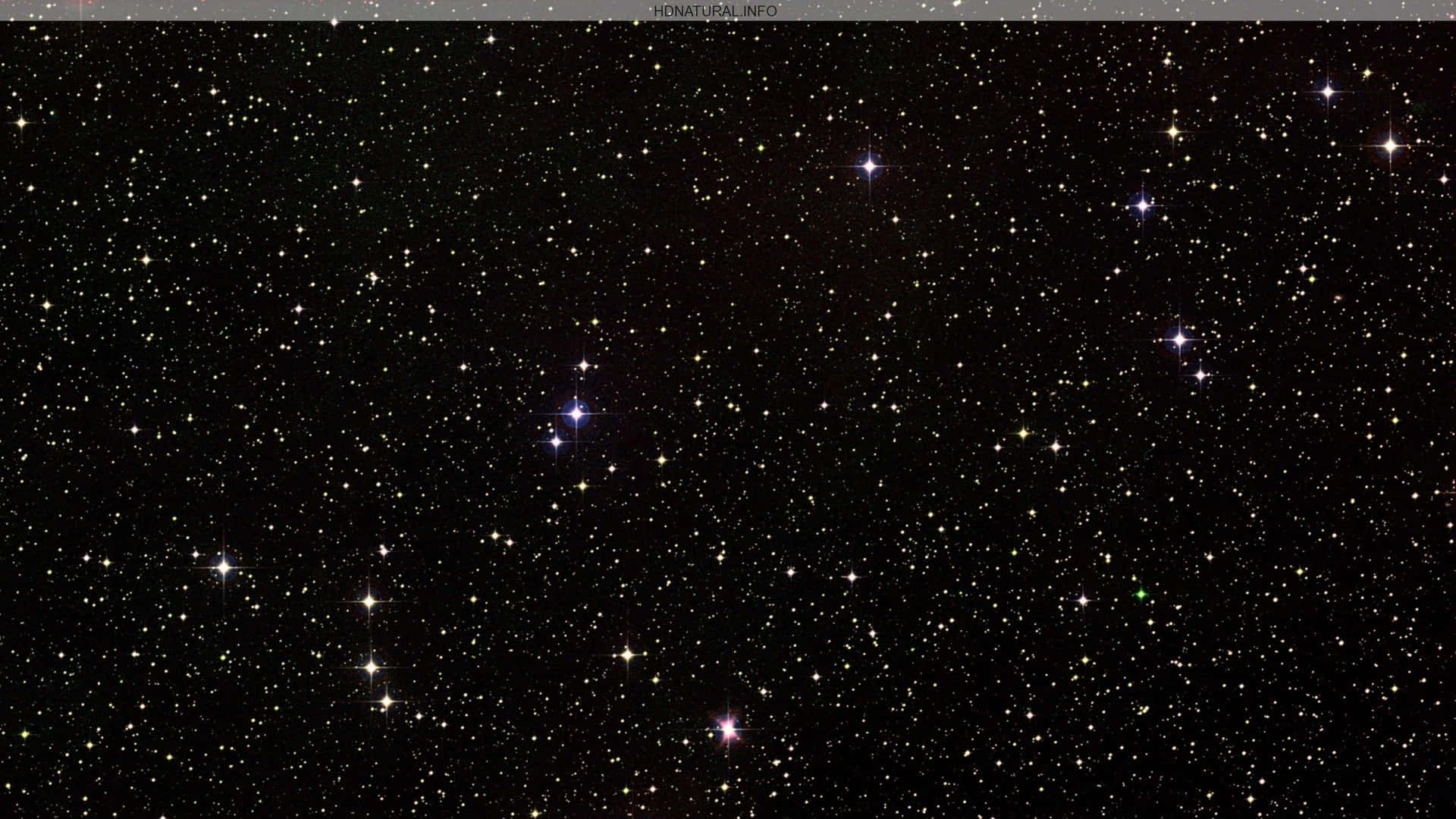 夜空中密集的星場，亮度與顏色各異。