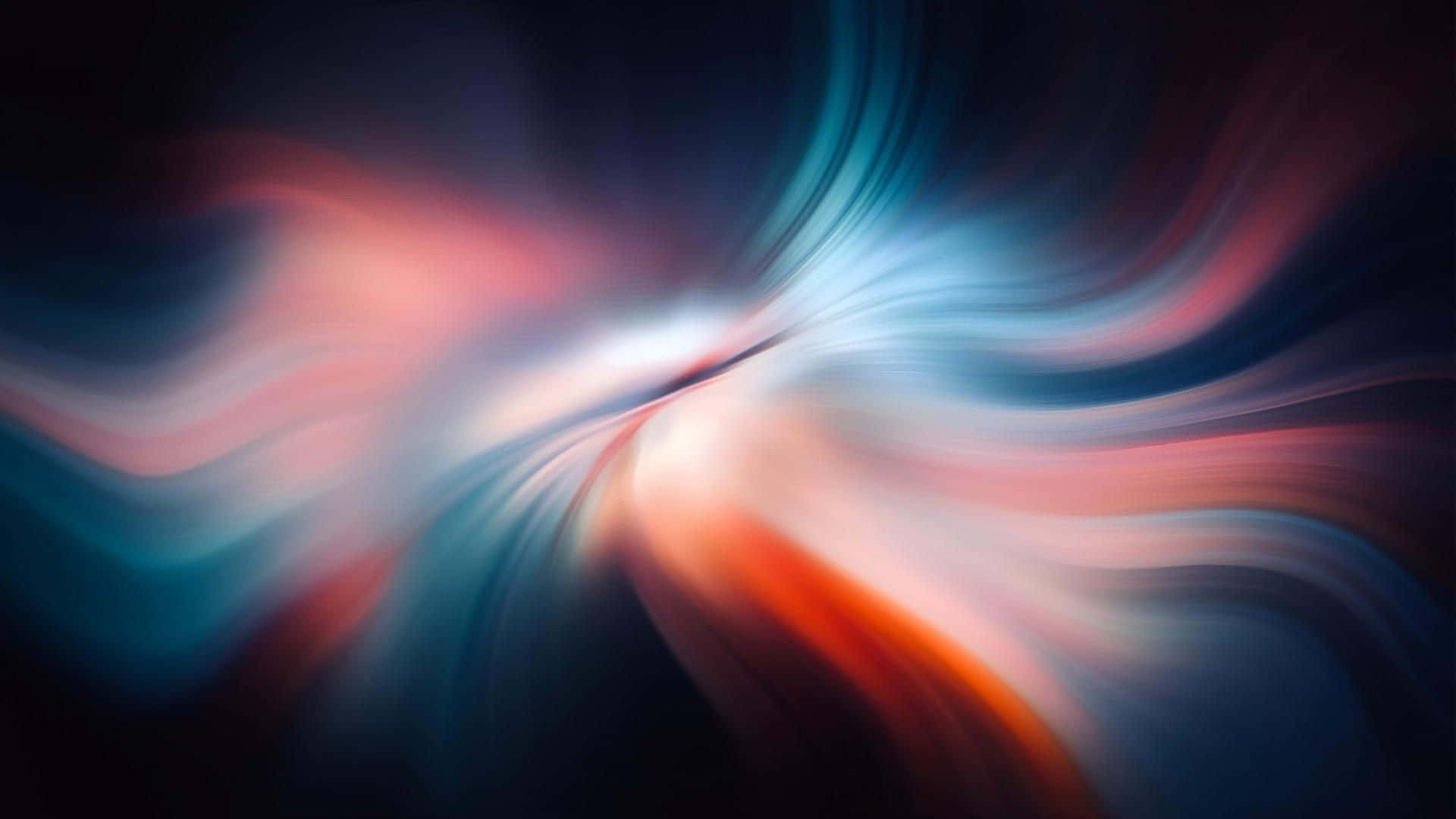 超高清 AMOLED 背景 壁紙 — 充滿活力的藍色、紅色和白色抽象漩渦以動態運動模糊效果劃過黑暗背景。
