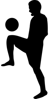 足球運動員剪影肖像 壁紙