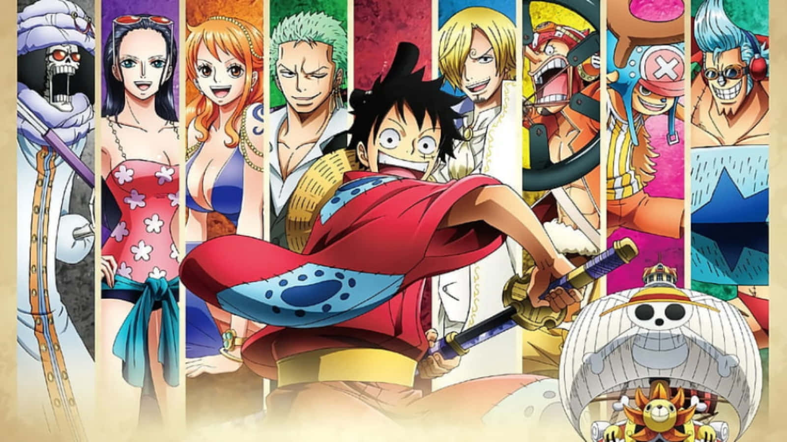 《One Piece》動漫團隊以劍和船隻擺出大膽多彩的姿勢。