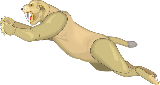 跳躍獅子插畫 壁紙