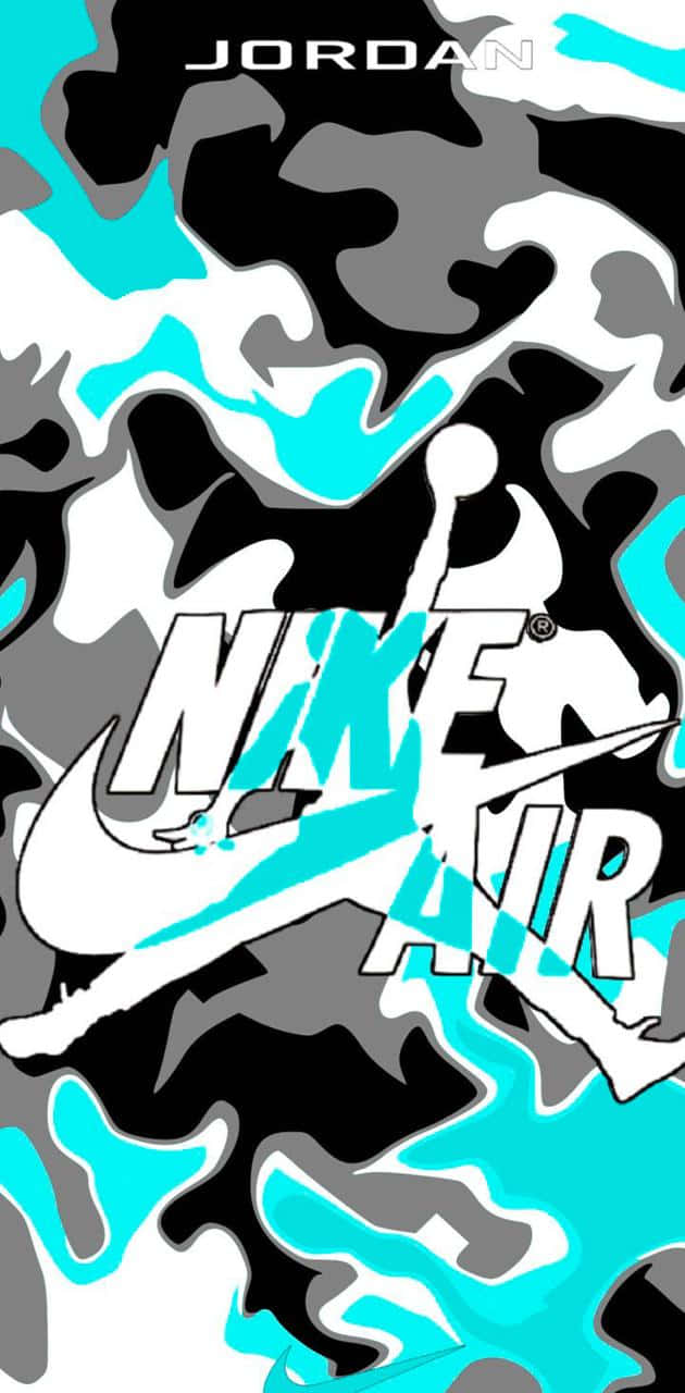 迷彩背景上的Nike Air Jordan標誌