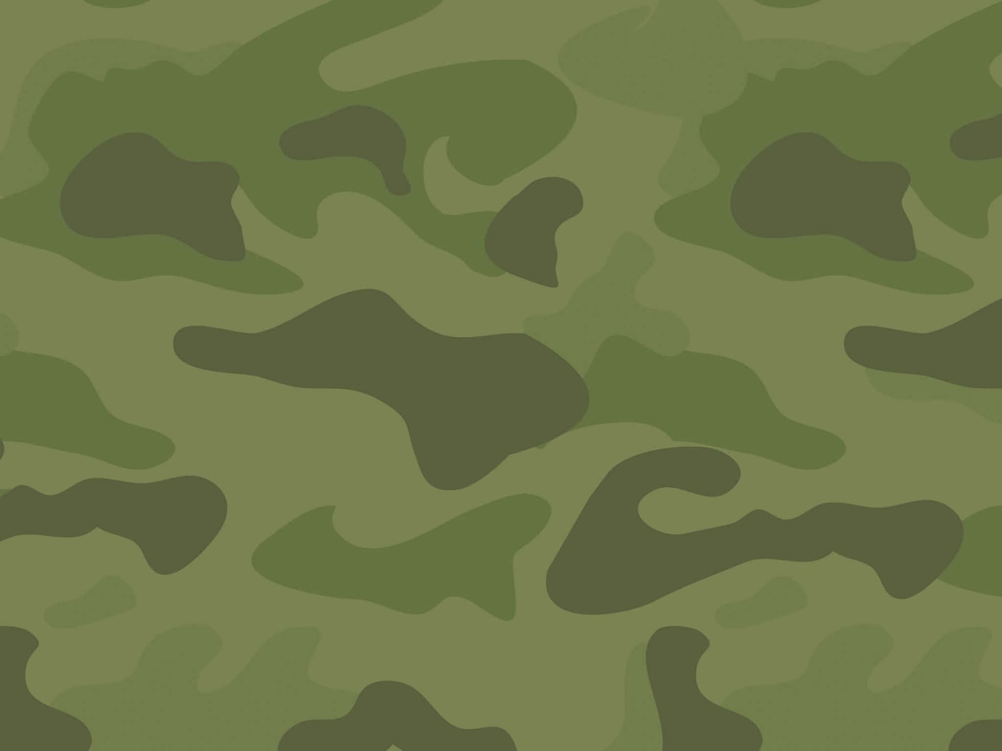 軍綠色迷彩背景 壁紙 — 無縫數碼迷彩圖案，採用各種綠色色調，形狀平滑混合。