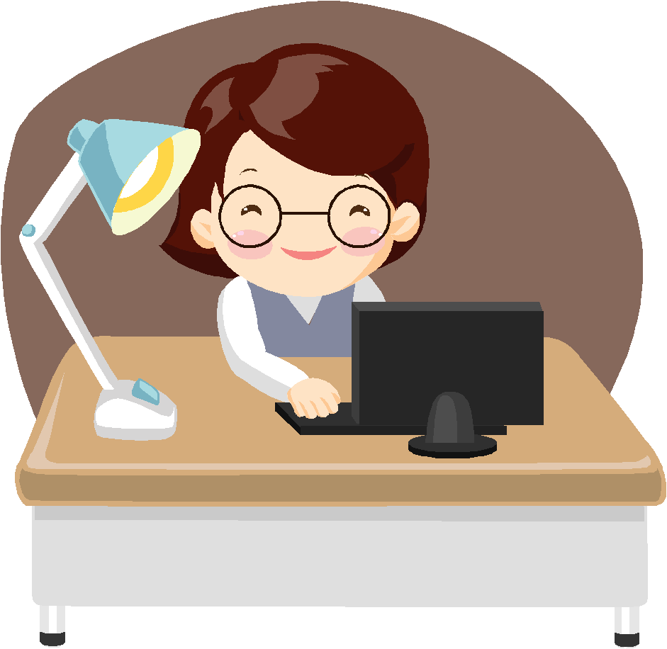 辦公室員工在辦公桌前動態桌布 壁紙