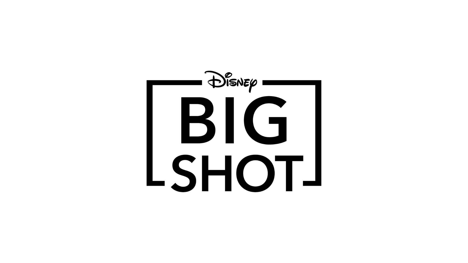 白色背景上的黑色文字Disney Big Shot標誌