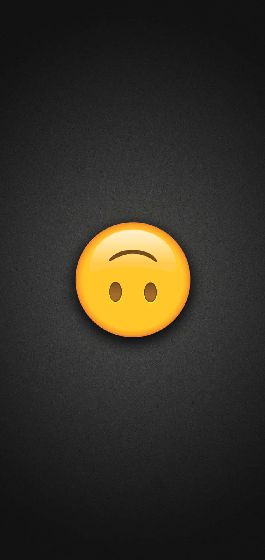 深灰色背景上的悲傷黃色表情符號圖標