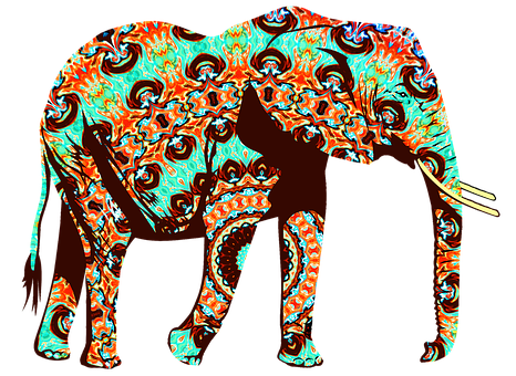 迷幻大象藝術作品