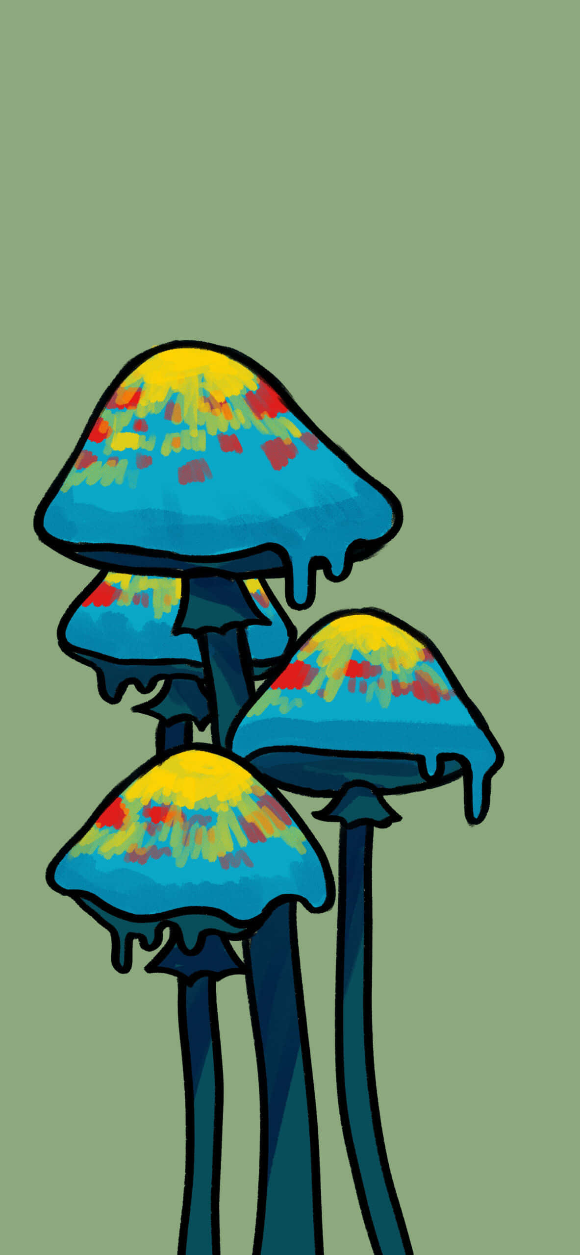 迷幻蘑菇背景 壁紙