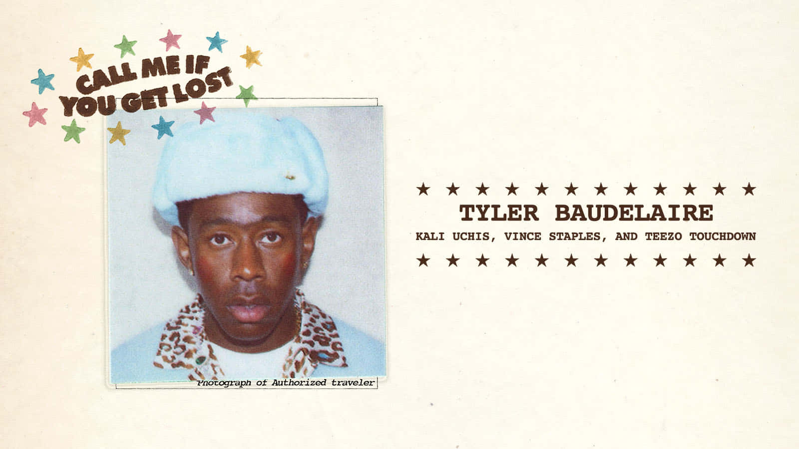 Tyler Baudelaire 的專輯封面，帶有星星裝飾和文字。