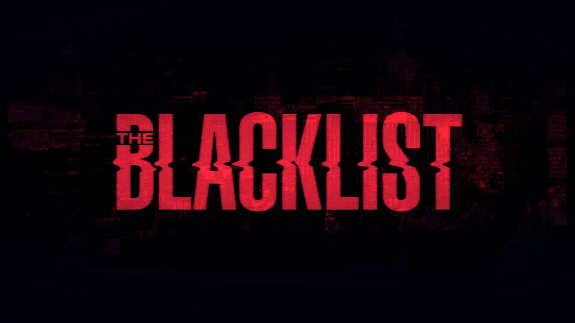 紅色磨損文字在深色背景上顯示 The Blacklist。