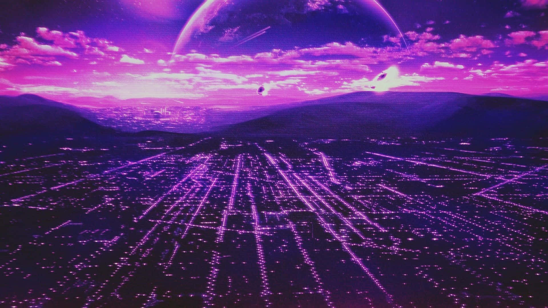 追逐Outrun中的日落 壁紙