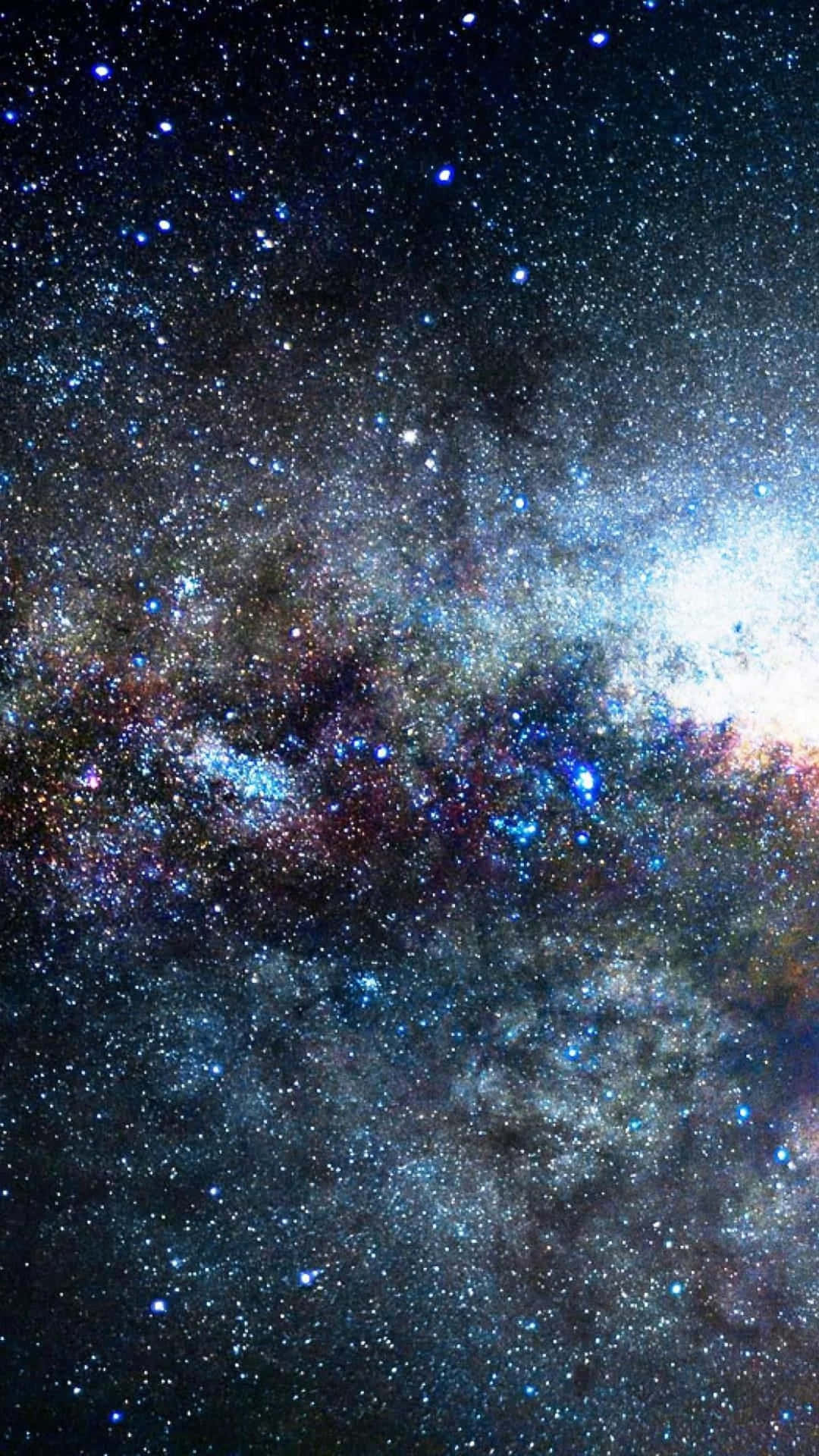 銀河系，在深空中擁有發光的星雲和無數的恆星。