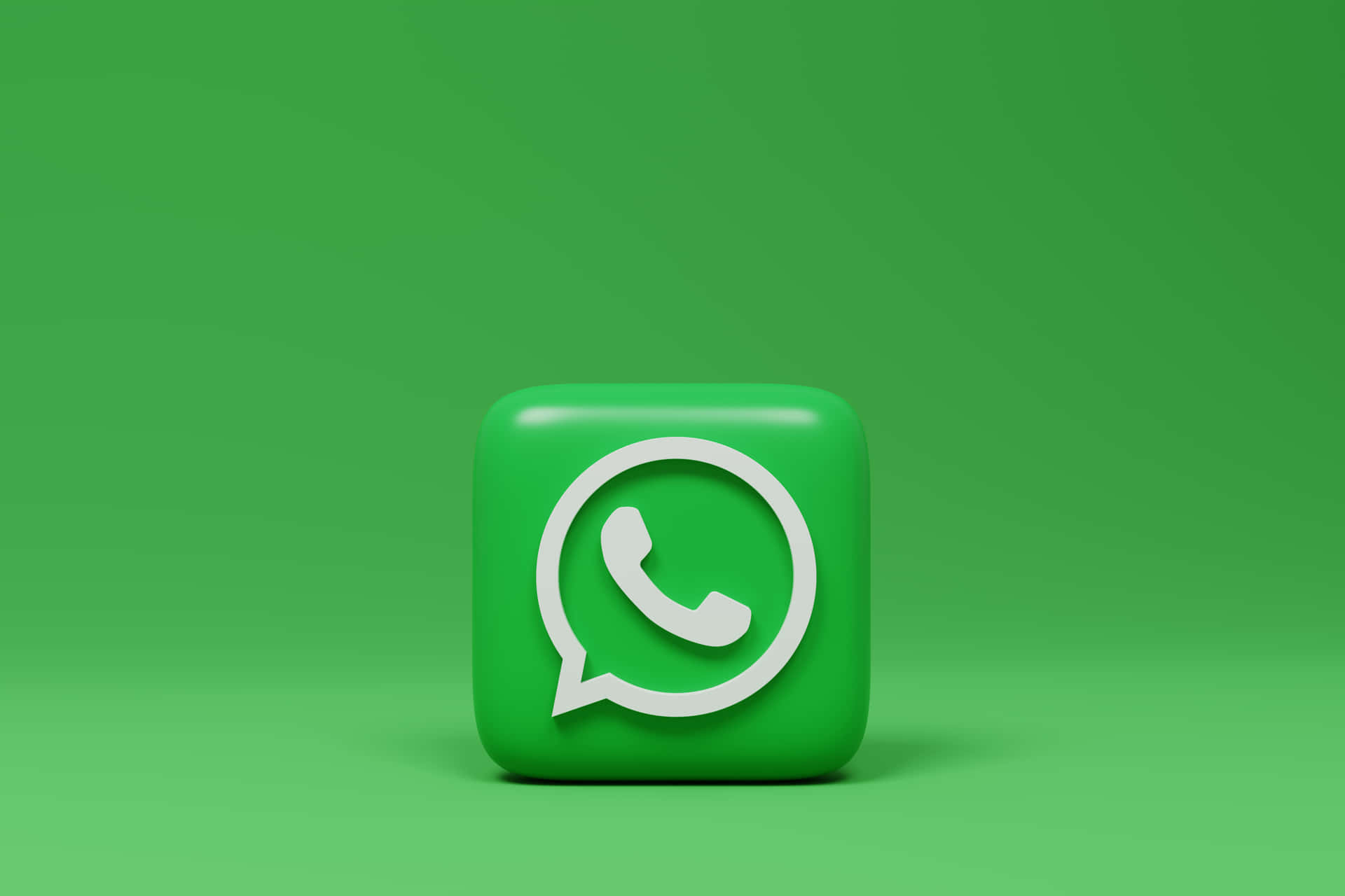綠色WhatsApp應用程式圖標，帶有白色電話符號，背景為綠色。