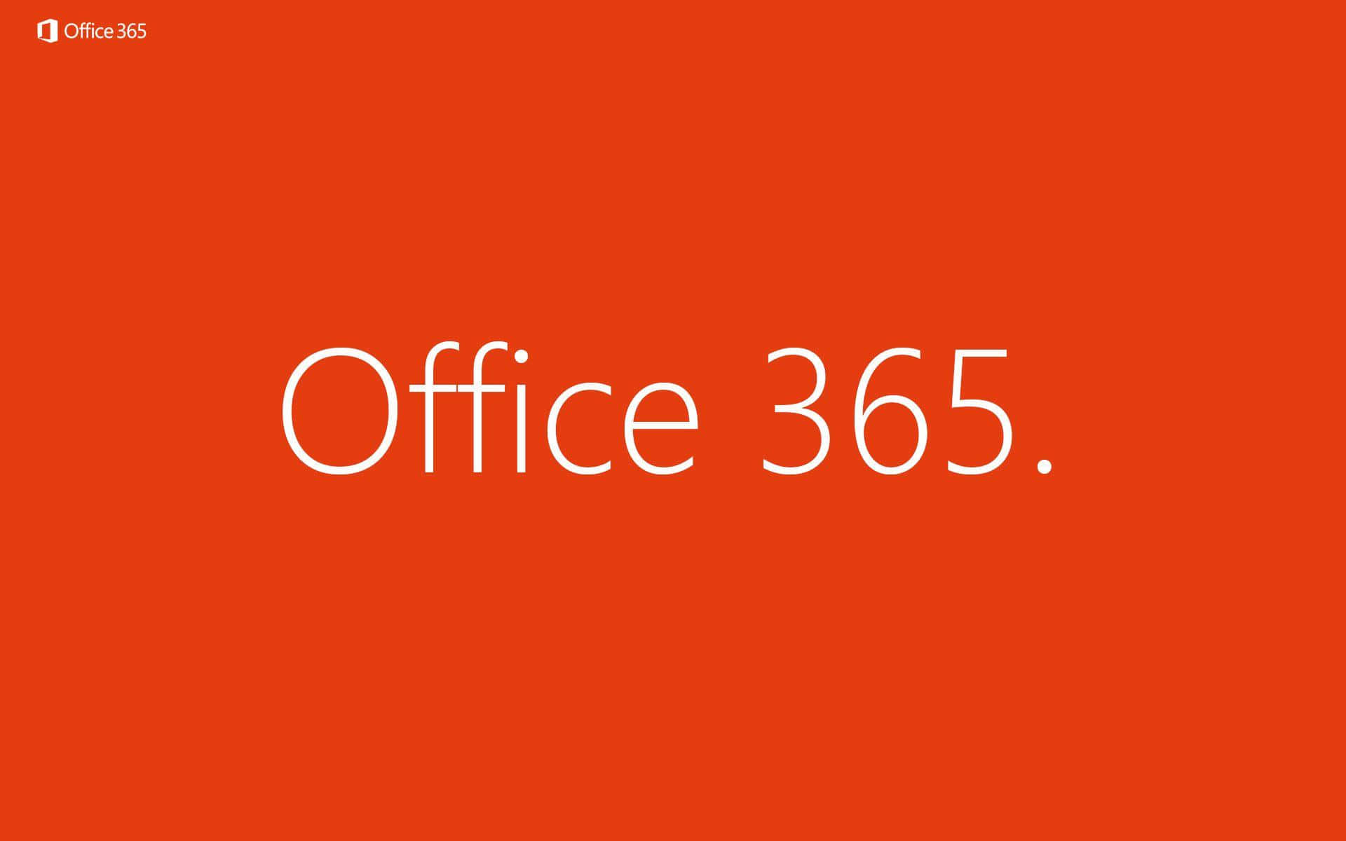 橙色背景上的 Office 365 標誌
