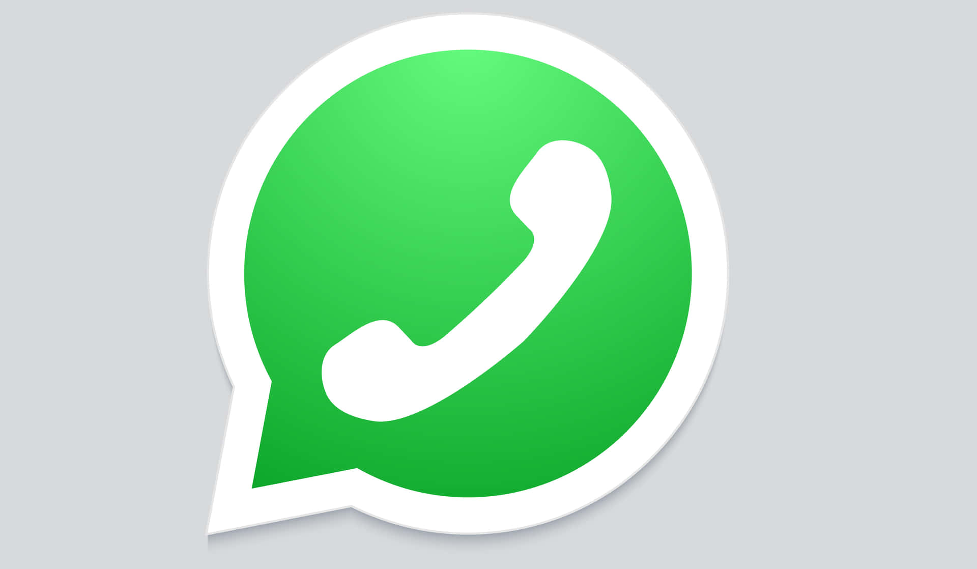 綠色WhatsApp標誌，對話氣泡內有白色電話圖標。