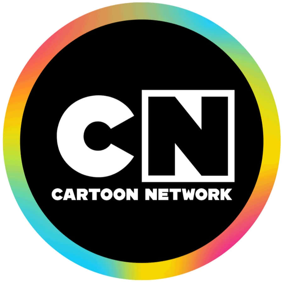 Cartoon Network 標誌，帶有彩色彩虹邊框和黑色背景上的粗體白色字母。