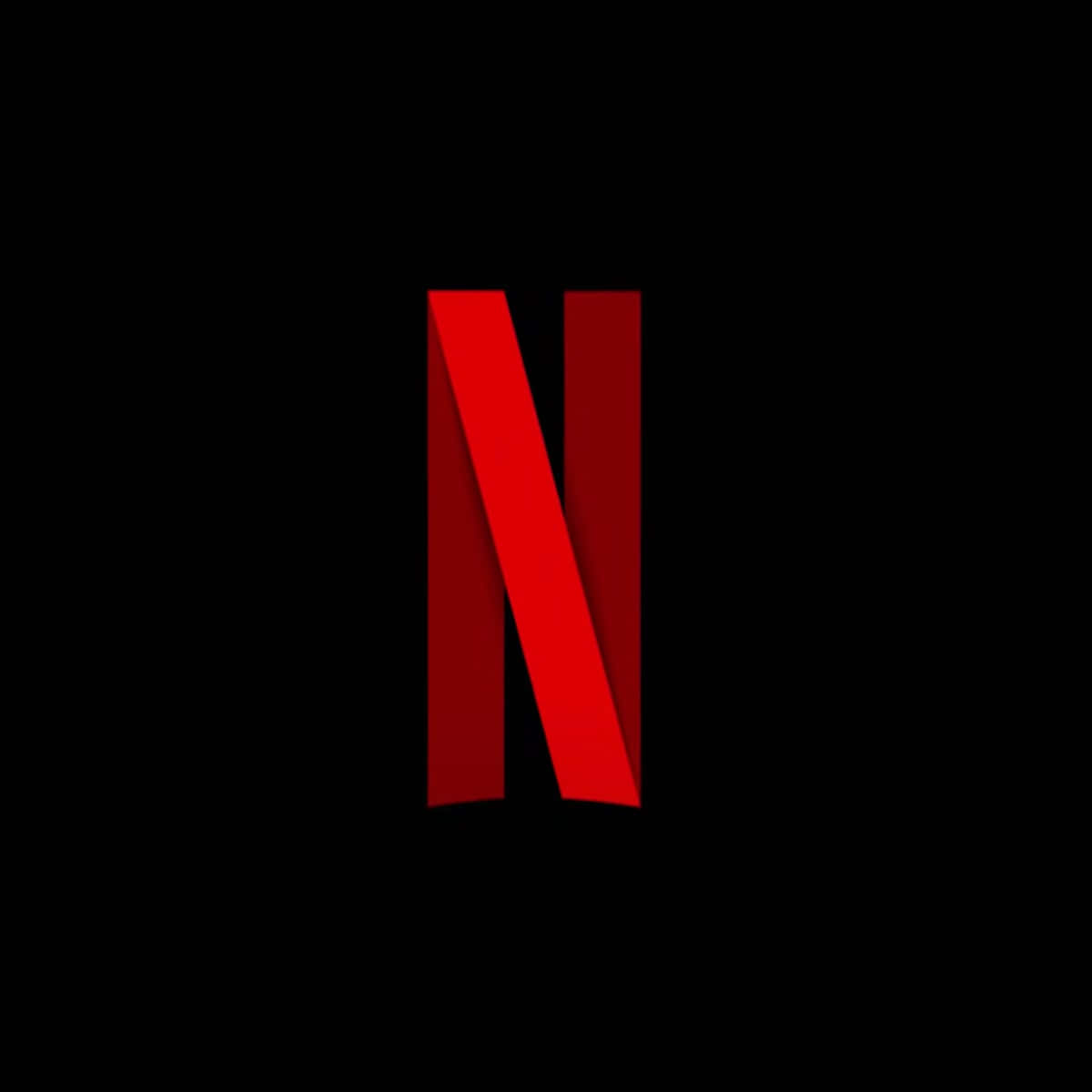 黑色背景上的紅色 Netflix 標誌