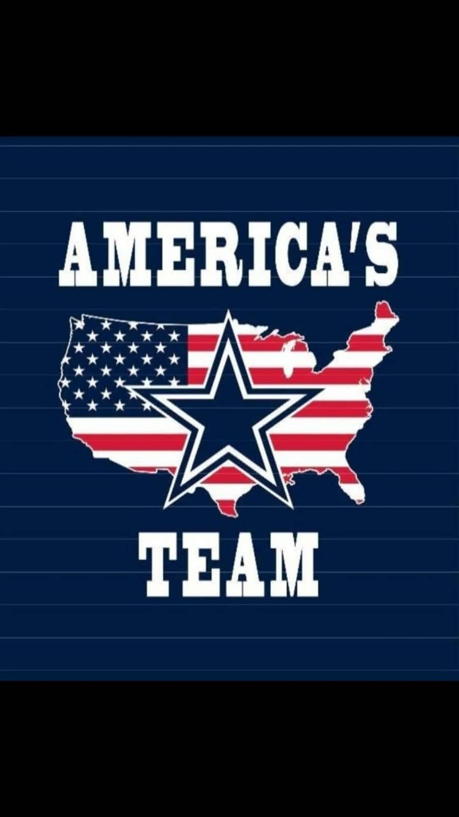 America's Team 標誌，在紅、白、藍色的美國地圖上有一顆星。