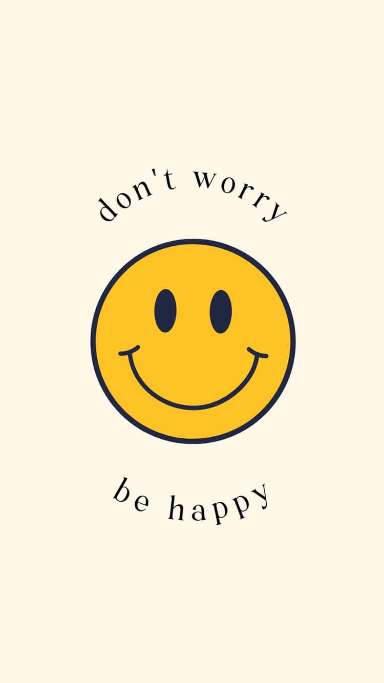 帶有文字 don't worry be happy 的笑臉