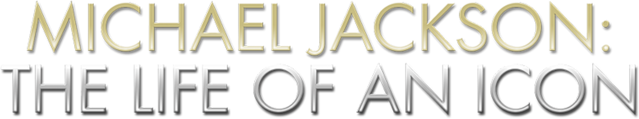 邁克爾·傑克森：傳奇人物 壁紙 — 粗體金屬文字在黑色背景上顯示 Michael Jackson The Life of an Icon。