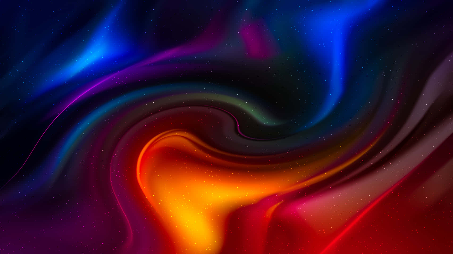 動態的宇宙漩渦，在深空中帶有發光粒子。