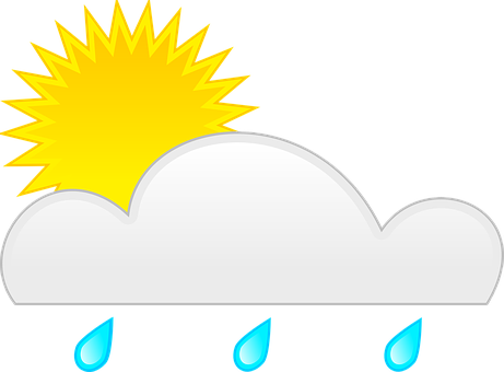 部分多雲雨天太陽圖示