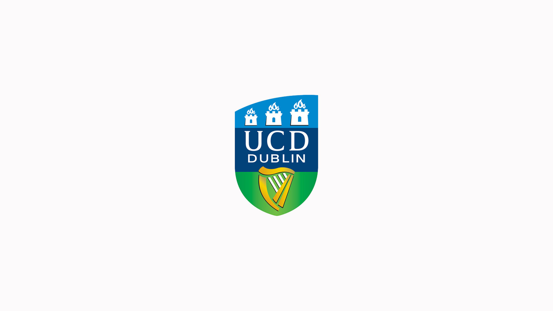UCD都柏林大學徽章，豎琴和城堡塔樓